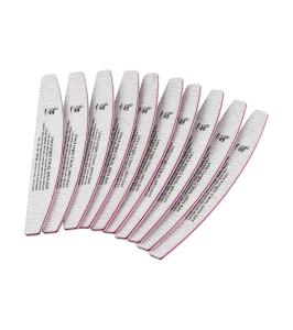 Nagelfil halvmåne 2-sidig zebra gritt 100/100-30st