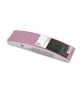 Nagelfil halvmåne 2-sidig zebra gritt 100/100-10st