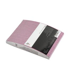 Nagelfil halvmåne 2-sidig zebra gritt 100/100-30st