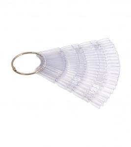 Solfjäderform med 60 nageltippar Clear