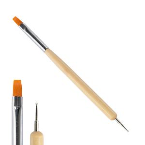 2-in-1 platt pensel / marbling tool