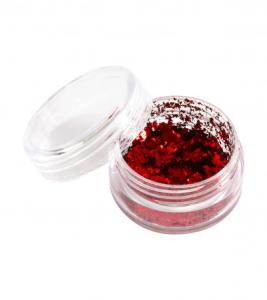 Nagelglitter flakes röd -1g