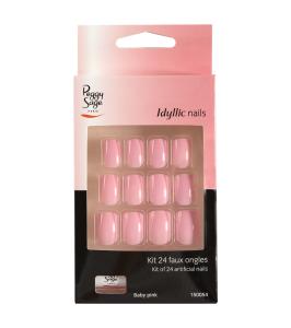 Set med 24 lösnaglar baby pink
