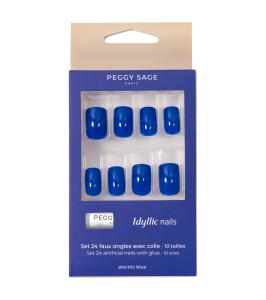 Set med 24 lösnaglar electric blue