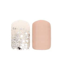 Set med 24 lösnaglar nude sparkle