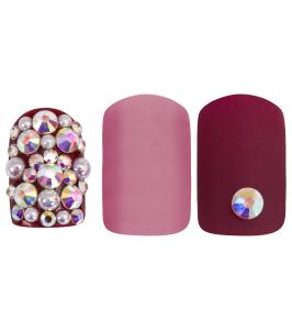 Set med 24 lösnaglar pink harmony