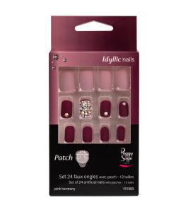 Set med 24 lösnaglar pink harmony