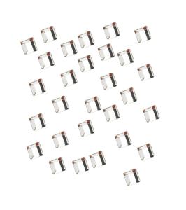 28 strasstenar kvadrater, silver, 2mm