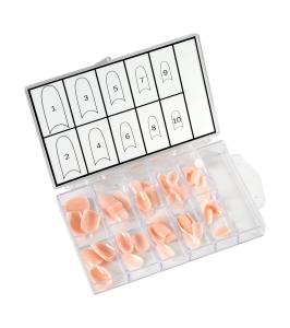 Set med 100 lösnaglar nude pink