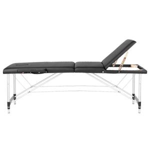 Massagebänk aluminium svart