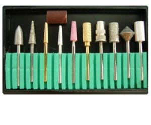 Kit med 10 bits till elektrisk nagelfil