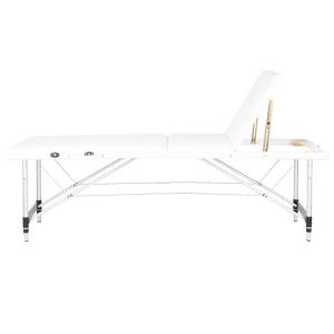 Massagebänk aluminium vit