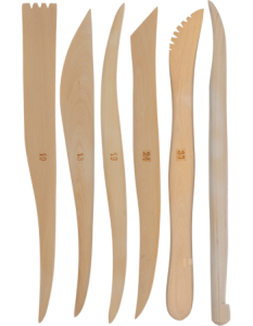 Wooden Modeling Spatulas set 6 pieces
