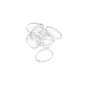 Hårsnodd Silicon Clear 50 st
