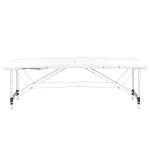 Massagebänk aluminium vit