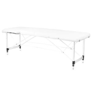 Massagebänk aluminium vit