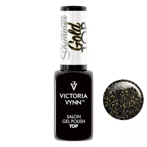 Gel Polish Top No Wipe Shimmer Gold 8ml