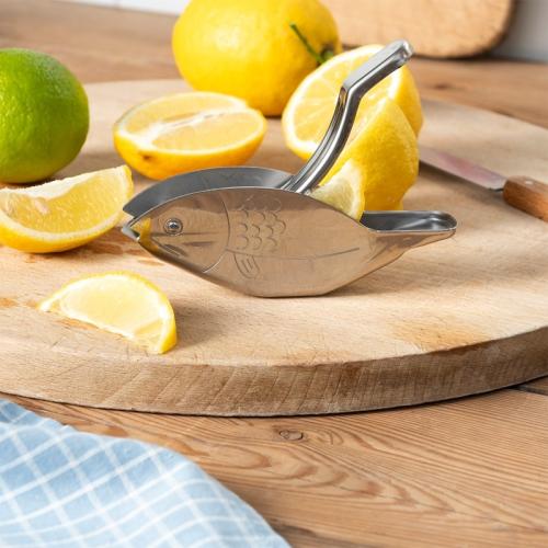 Rex London Fiskformad Citronpress i Rostfritt Stål (1 st)