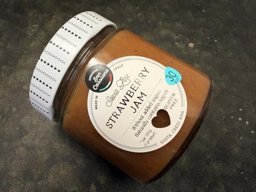 San Cassiano Italiensk Jordgubbssylt utan tillsatt socker (200 g)