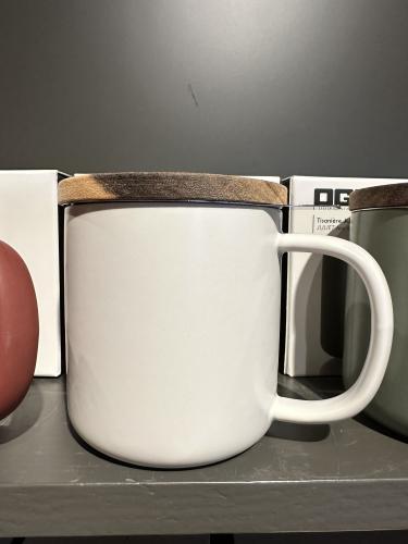 Tekopp i keramik med sil och lock 300 ml (1 st vit)