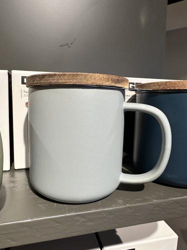 Tekopp i keramik med sil och lock 300 ml (1 st Pärlgrå)