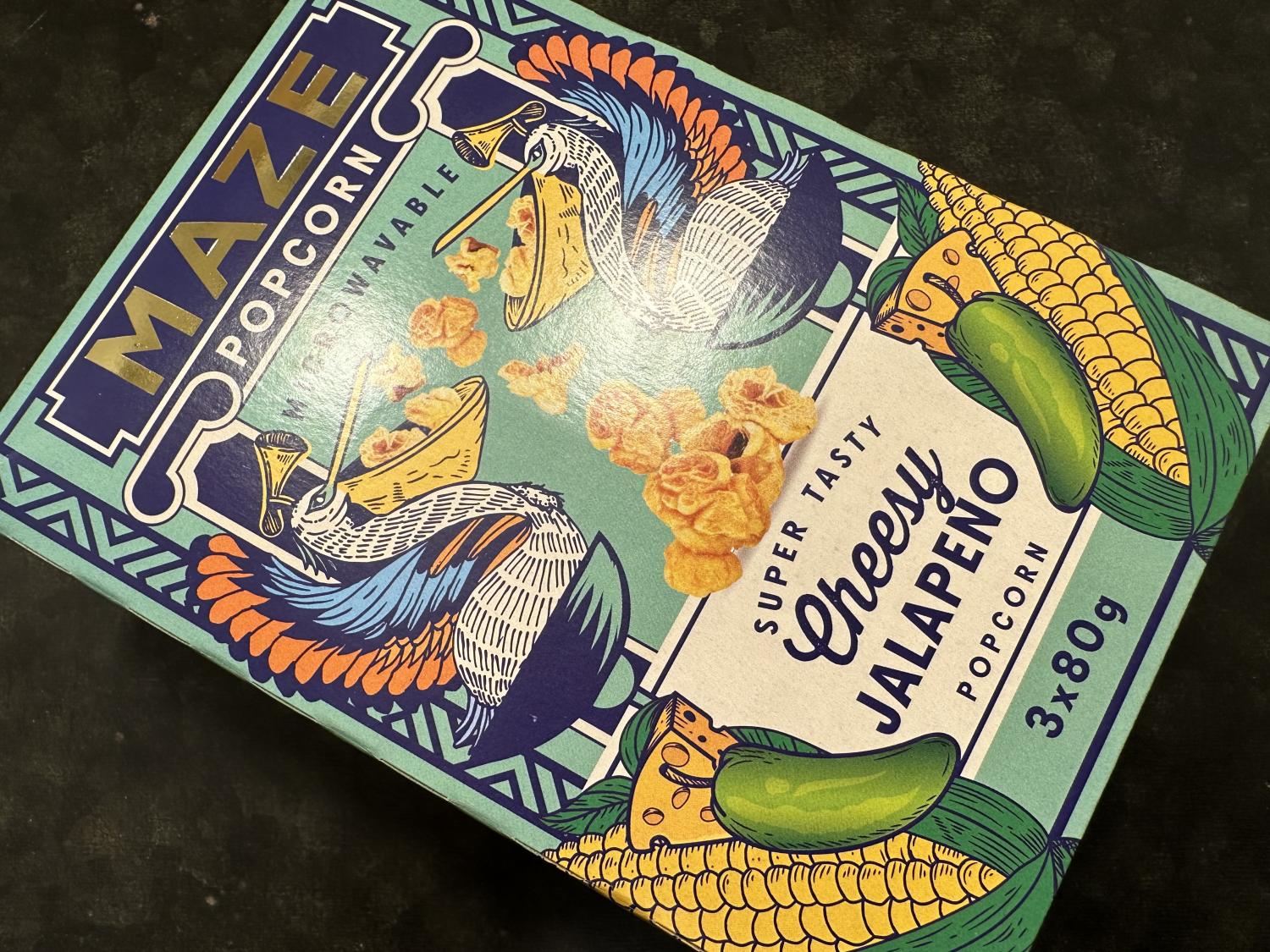 Maze Popcorn Cheesy Jalapeno (3 x 80 g)