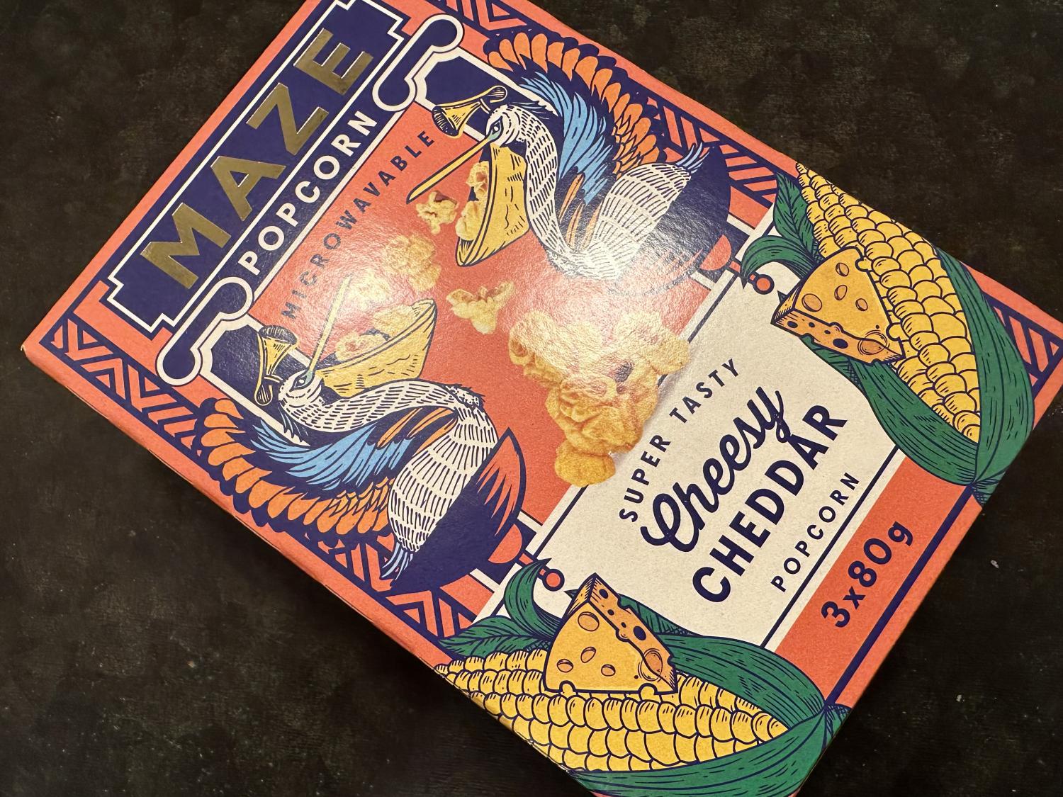 Maze Popcorn Cheesy Cheddar (3 x 80g)