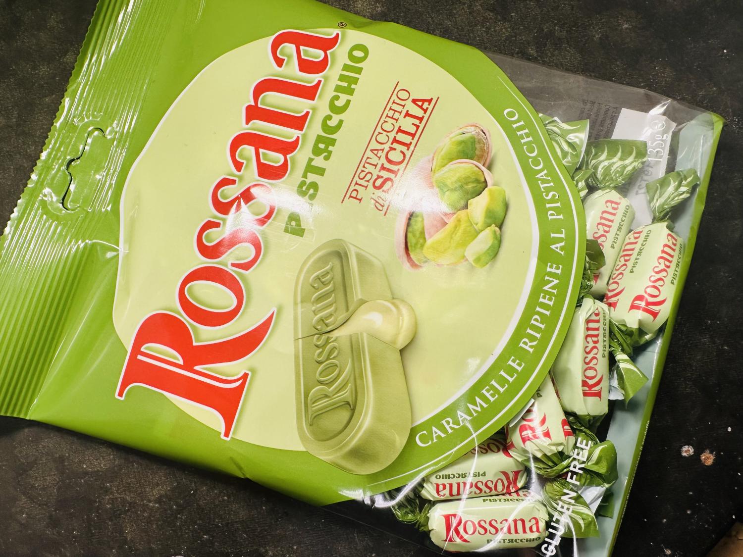 Rossana Karameller med pistage (135 g)