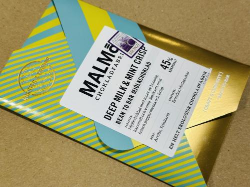 Malmö Chokladfabrik Deep Milk & Mint Crisp 45 % (58 g)