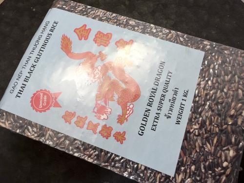 Thailändskt Extra klibbigt Svart Ris 1 kg