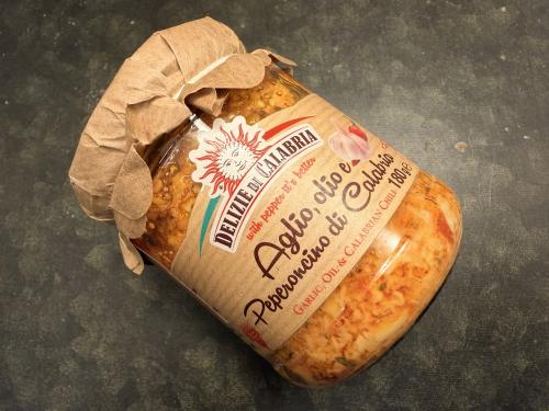 Aglio,Olio e Peperoncino di Calabria - Vitlök & Chilipeppar i olivolja (180 g)