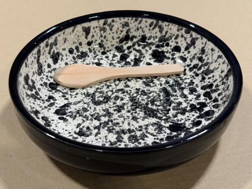 Rivskål Handgjord Svart & Vit (1 st)