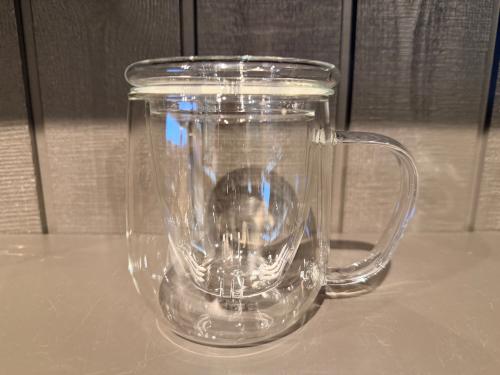 Creano All-in-One Glas Tekopp med tesil & lock (450 ml)