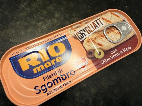 Italienska Makrillfiléer Gröna & Svarta Oliver (120 g)