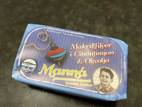 Makrillfiléer med citrontimjan & olivolja. (120 g)