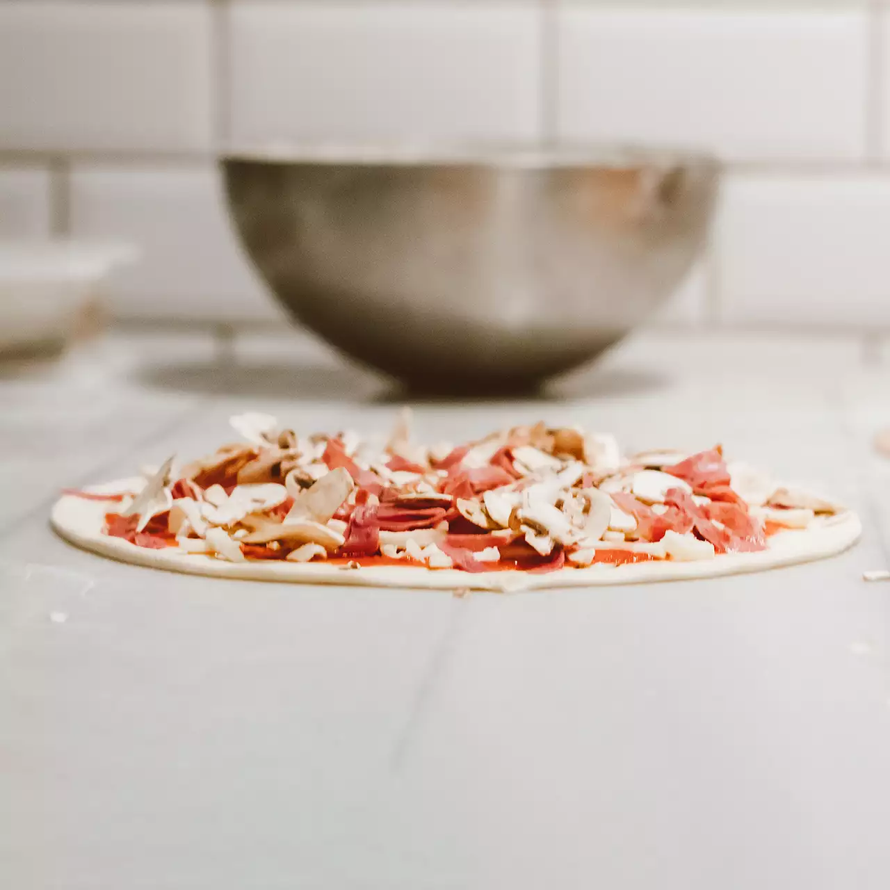 Långjäst knådfri pizzadeg