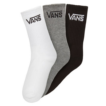 Vans Sock CLASSIC CREW BOYS (1-6, 3PK), Black Grey White