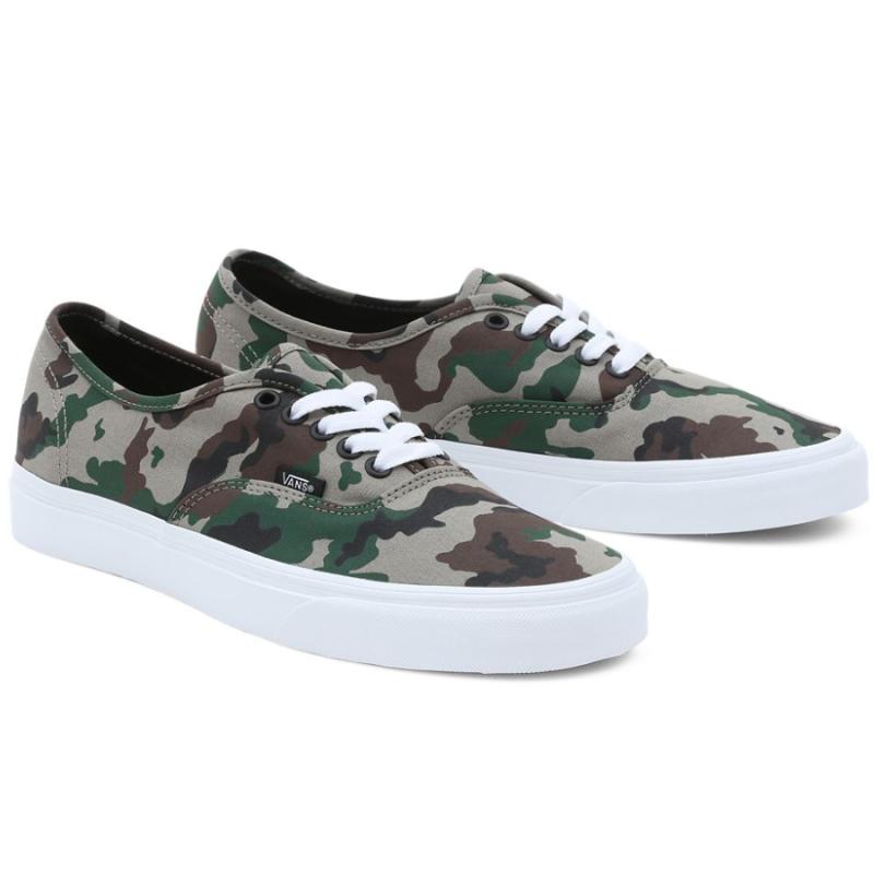 Vans Authentic Camo Green White