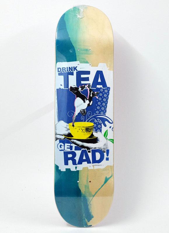 Loven Skate Drink Tea Get Rad 9 Football Shape