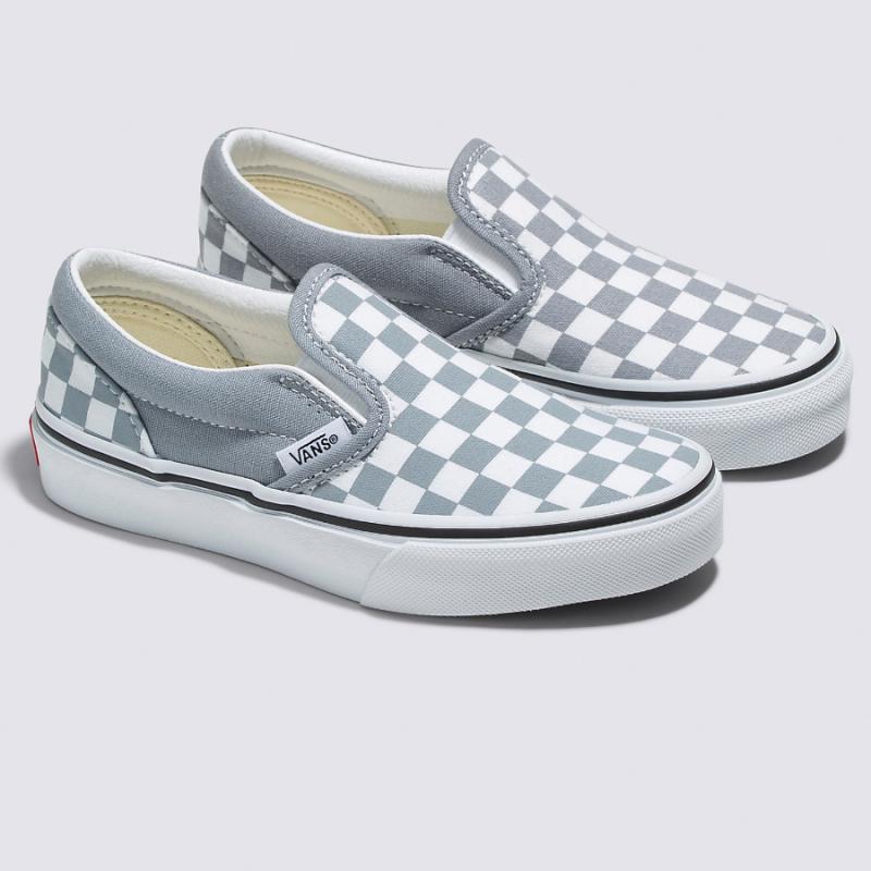 Vans Junior Classic Slip-On Grey White Checker