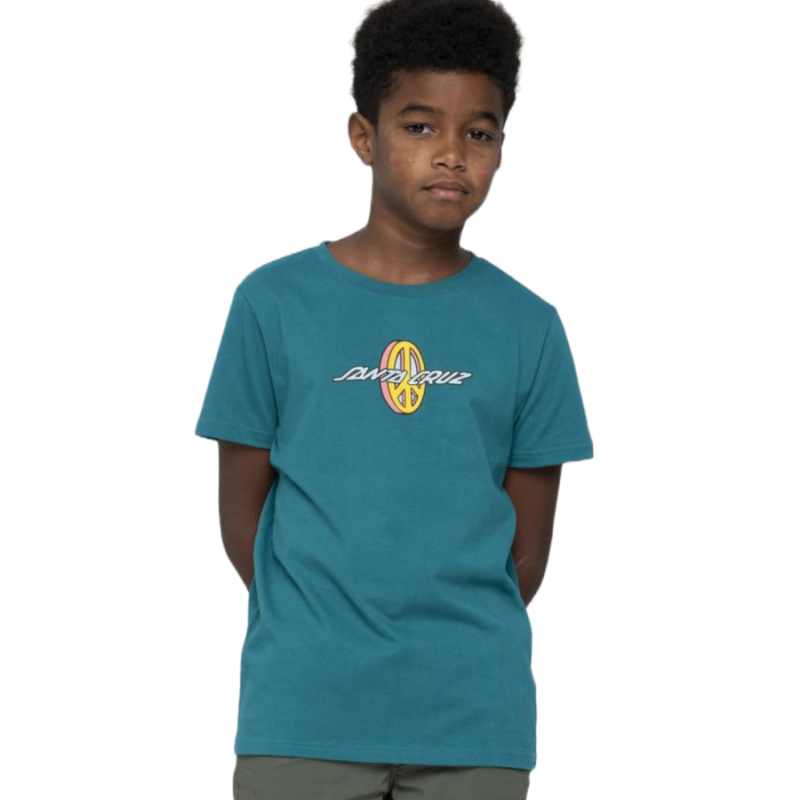 Santa Cruz Youth T-Shirt Peace Strip Green