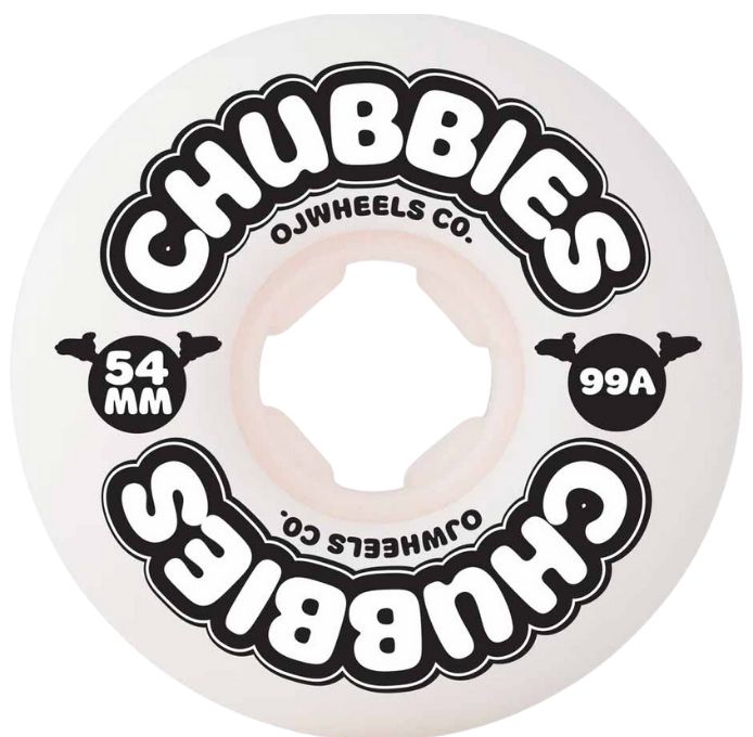 OJ Wheels Chubbies 99a White 54 MM