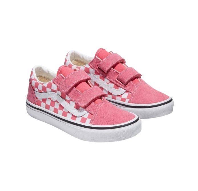 Vans Junior Old Skool V Checkerboard Pink