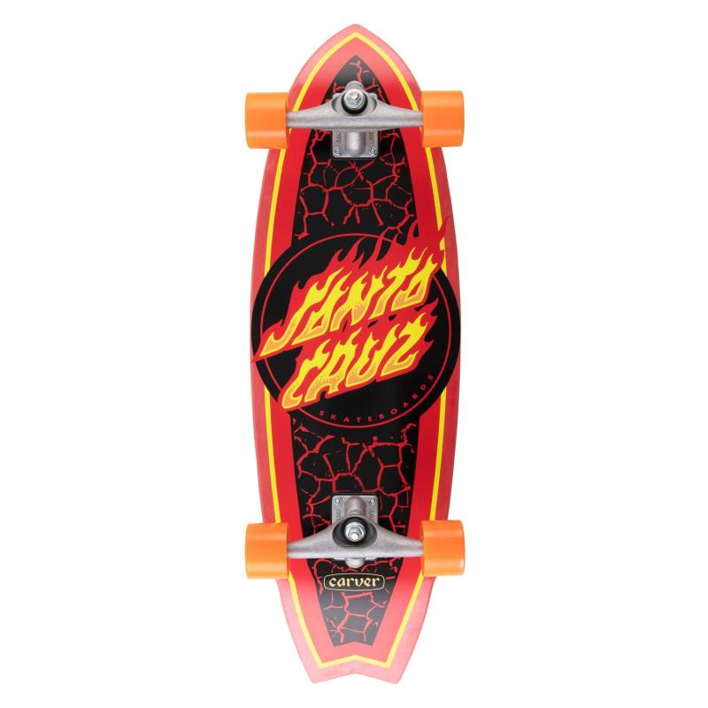 Santa Cruz Surf Skate Complete Flamed Not a Dot Carver Multi 29.95