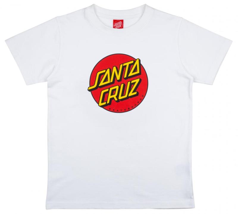 Santa Cruz Youth T-Shirt Youth Classic Dot White