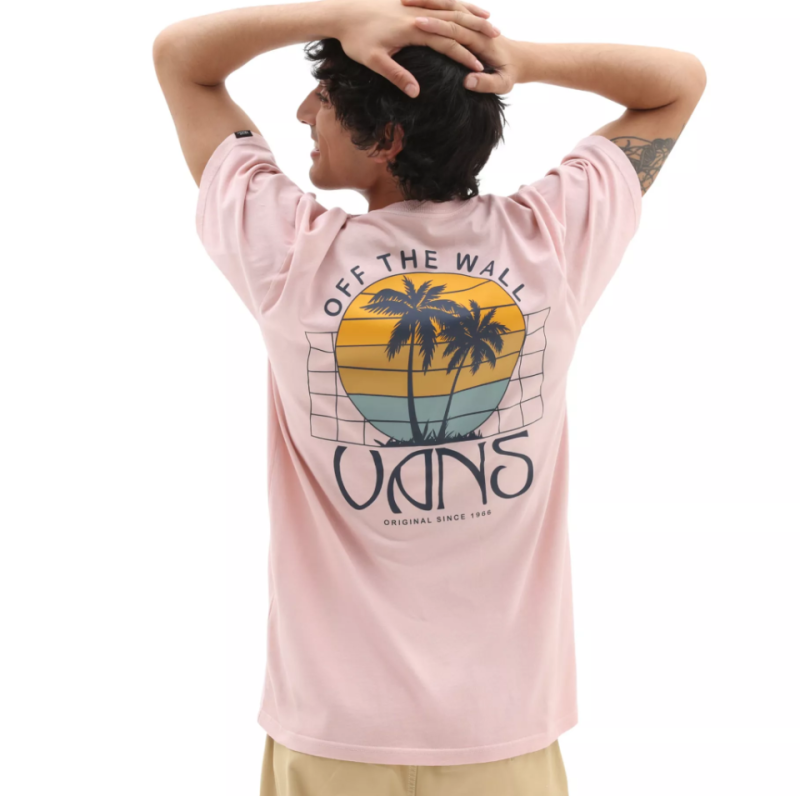 Vans T-shirt Sunset Dual Palm Vintage Rose