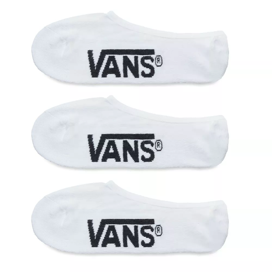 Vans Sock Classic Super No Show (6.5-9, 3PK), white