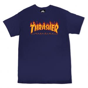 Thrasher Tee Flame Navy