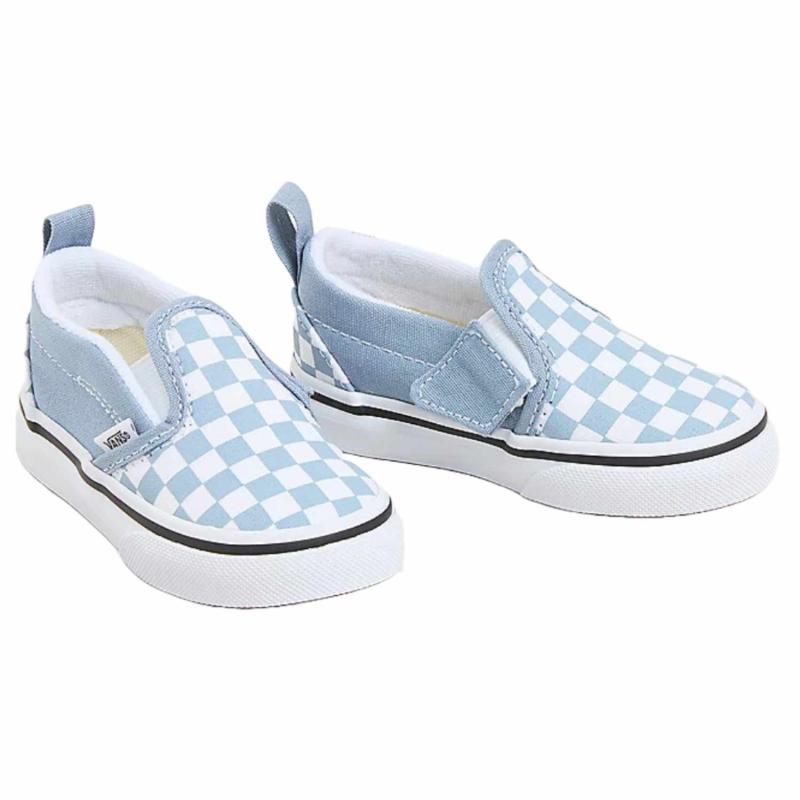 Vans Toddler Slip-On Checkerboard Dusty Blue