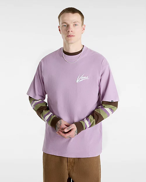 Vans Brush Script Loose T-shirt Lavender